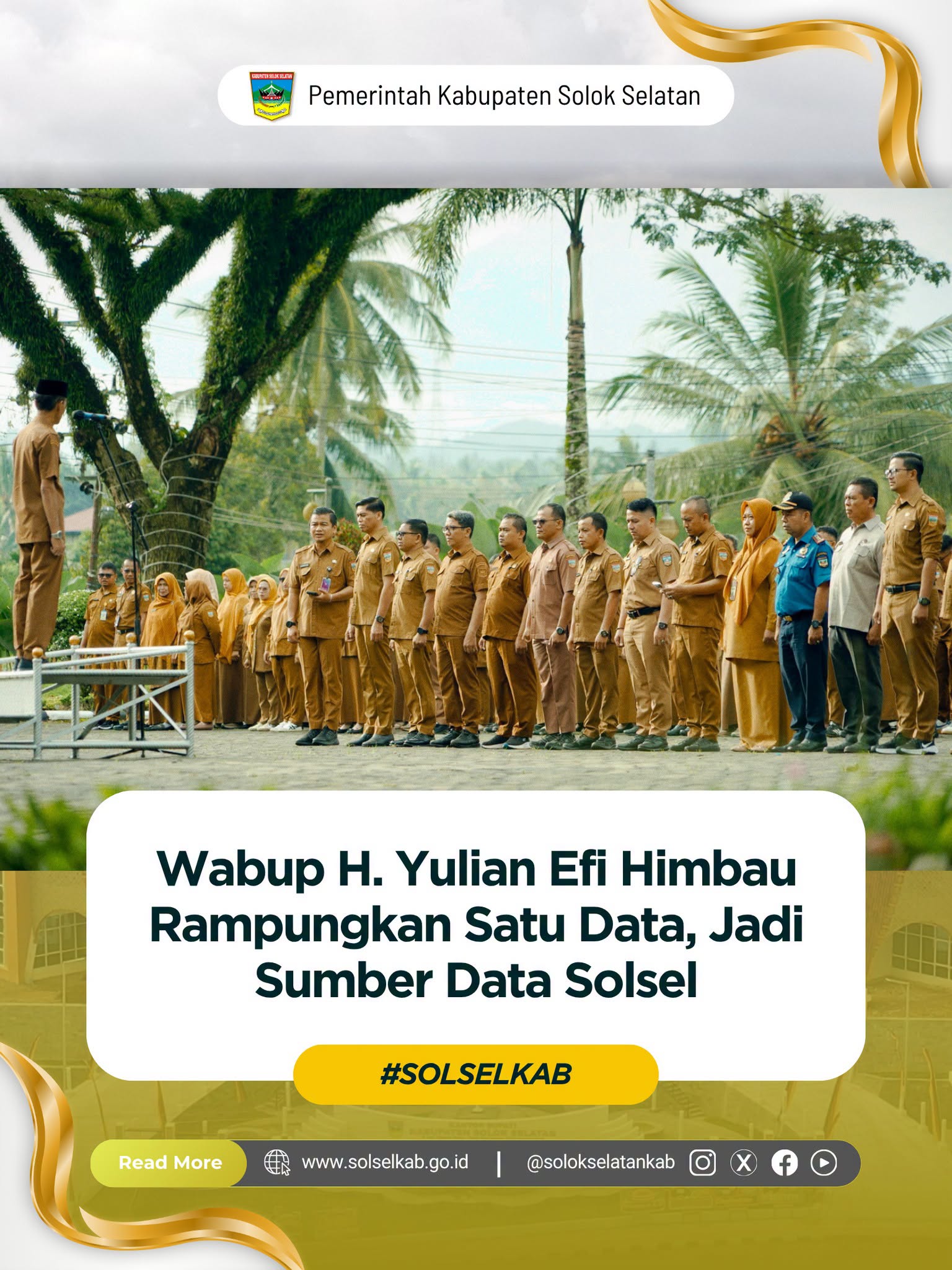 Wabup H. Yulian Efi Himbau Rampungkan Satu Data, Jadi Sumber Data Solsel
