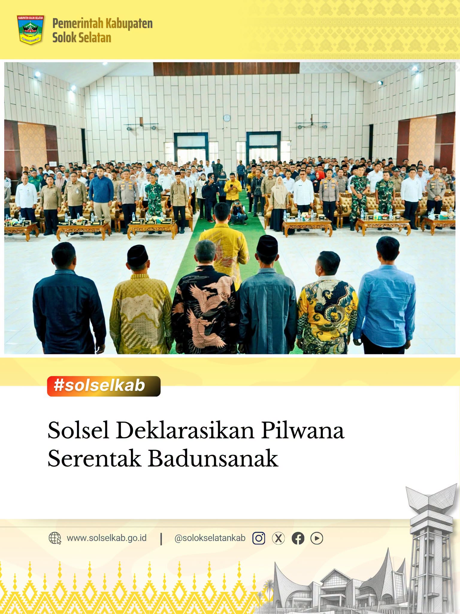 Deklarasi Pilwana Damai dan Badunsanak Serentak Kabupaten Solok Selatan